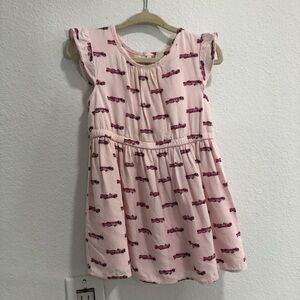 kate spade • pink infant hot rod car print dress